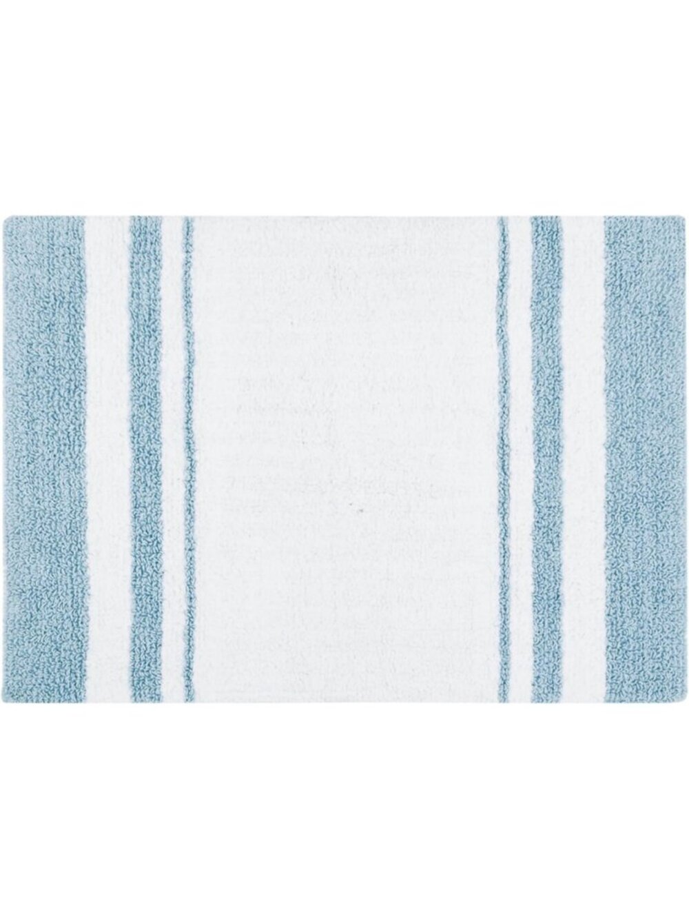Ultra Soft Reversible Bath Mat - 100% Cotton, Non-Slip, Quick Dry, 20"x30", Blue